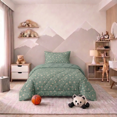 Kids Easy Dekbed Zonder Overtrek - Traditional Flower Kids Print 140x200 Cm Fresh And Co - Dekbed-Discounter.nl