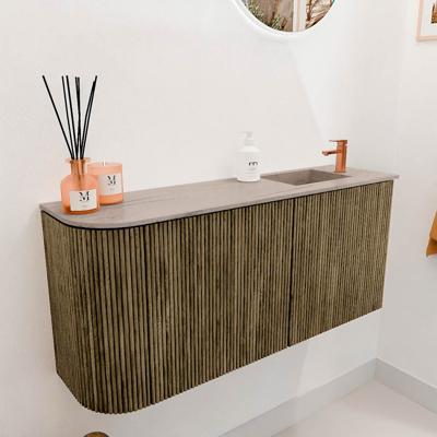 Toiletmeubel Mondiaz Joya Dlux | 91.6 cm | Meubelkleur Dusk | Faye wastafel Saba Wasbak Rechts | 1 kraangat