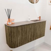 Toiletmeubel Mondiaz Joya Dlux | 91.6 cm | Meubelkleur Dusk | Faye wastafel Saba Wasbak Rechts | 1 kraangat