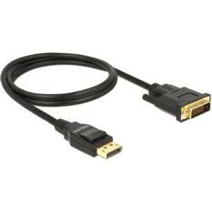 DeLOCK 85312 1m DisplayPort DVI-D Zwart video kabel adapter