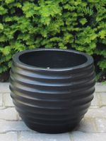 Bloembak light cement 27*34 cm. kleur zwart