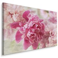 Schilderij - Prachtige roze rozen, eyecatcher in uw huis, wanddecoratie - thumbnail