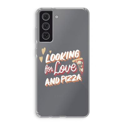 Pizza is the answer: Samsung Galaxy S21 FE Transparant Hoesje