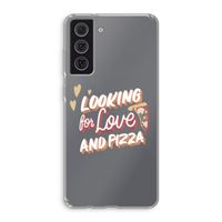Pizza is the answer: Samsung Galaxy S21 FE Transparant Hoesje