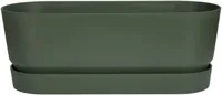 Elho Greenville Trough Long kunststof bloembak 50 cm blad groen