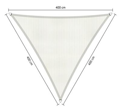 Driehoek 4,00x4,00x4,00 m Arctic White - Shadow comfort