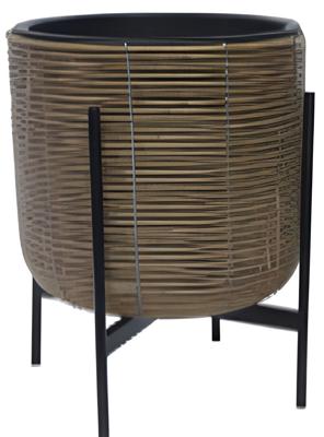 Pot wicker 24x24x24 cm incl standaard - Driesprong collection