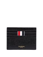 Thom Browne porte-cartes en cuir grainé - Noir - thumbnail