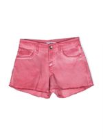 MSGM Kids short en jean à effet usé - Rose