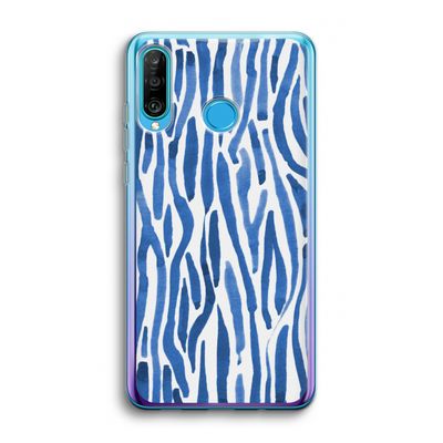 Blauwe nerven: Huawei P30 Lite Transparant Hoesje