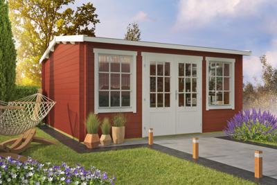 Blokhut - Tuinhuis Meaghan | 40 mm | grijs geïmpregneerd