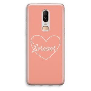 Forever heart: OnePlus 6 Transparant Hoesje