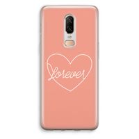 Forever heart: OnePlus 6 Transparant Hoesje