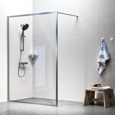 Sealskin Contour inloop douche type A3 138 cm breed, 200 cm hoog, RVS, 6 mm helder veiligheidsglas CCDA31386325100