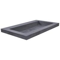 Wiesbaden Raw Wastafel Enkel zonder Kraangat - 60x46x5cm - Hardsteen Gezoet