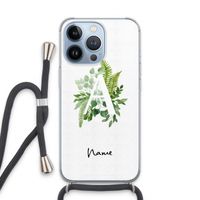 Green Brush: iPhone 13 Pro Transparant Hoesje met koord
