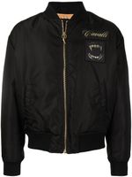 Roberto Cavalli veste bomber à détail de patch - Noir - thumbnail