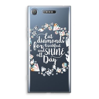 Diamonds: Sony Xperia XZ1 Transparant Hoesje