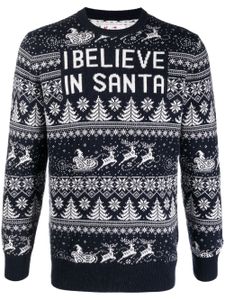 MC2 Saint Barth pull Santa en maille fine à col rond - Bleu