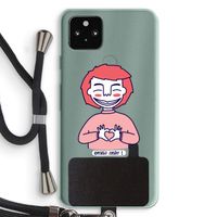 Hartje: Pixel 5a 5G Transparant Hoesje met koord