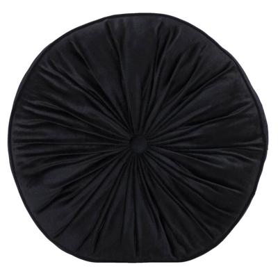 2e Halve Prijs Leen Bakker - Matraskussen Olivia - Ø45x10 Cm - Polyester - Zwart