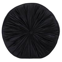 2e Halve Prijs Leen Bakker - Matraskussen Olivia - Ø45x10 Cm - Polyester - Zwart