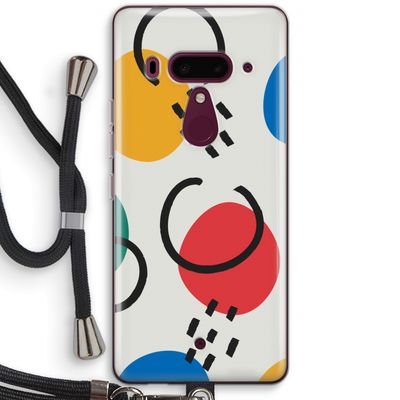 Illustratieve pop 3: HTC U12+ Transparant Hoesje met koord