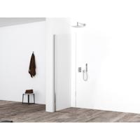 Xellanz Eco Zijwand met Muurprofiel - 400x2000x8mm - NANO - Helder Glas/Chroom