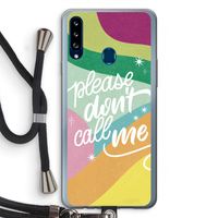 Don't call: Samsung Galaxy A20s Transparant Hoesje met koord