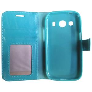 Galaxy Ace 4 hoesje aqua blauw