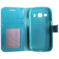 Galaxy Ace 4 hoesje aqua blauw