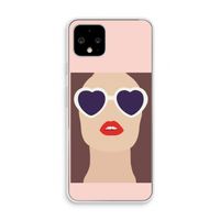 Red lips: Pixel 4 Transparant Hoesje