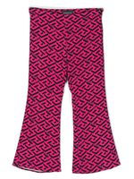 Versace Kids pantalon évasé à imprimé Greta - Rose