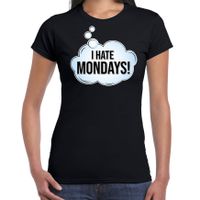 I hate mondays fun shirt / kleding zwart voor dames 2XL  -