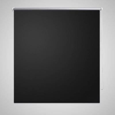 VidaXL Rolgordijn verduisterend blackout 100 x 230 cm zwart