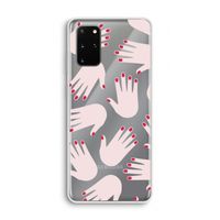 Hands pink: Samsung Galaxy S20 Plus Transparant Hoesje