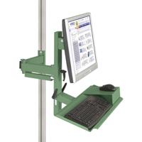 Manuflex ZB8288.6011 Ergonomie monitor dragers voor CANTOLAB en aluminium met toetsenbord- en muis platte, VESA-adapter 100 mm - thumbnail