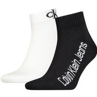 Calvin Klein 2 stuks Quarter Logo Socks