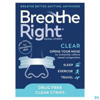 Breathe Right Transparant 30 Neusstrips