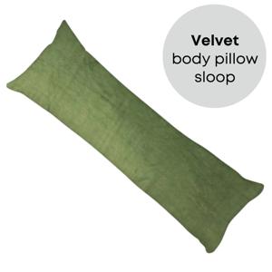 PandaHug Velvet Body Pillow Kussensloop Groen (45x145 cm)