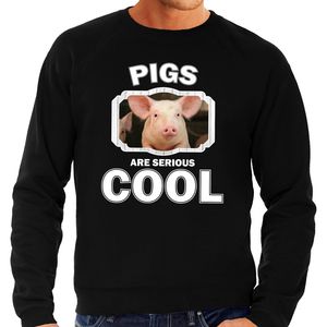 Sweater pigs are serious cool zwart heren - varkens/ varken trui