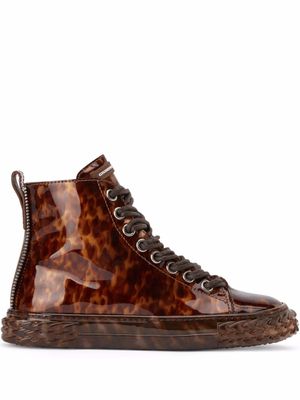 Giuseppe Zanotti baskets Blabber à imprimé léopard - Marron