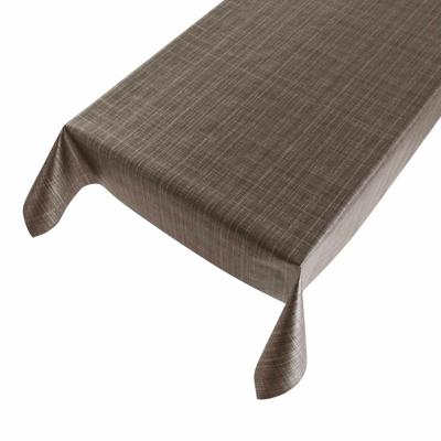 Buiten tafelkleed Tweed - donkerbruin - 140 x 245 cm - PVC - rechthoekig - tafelzeil