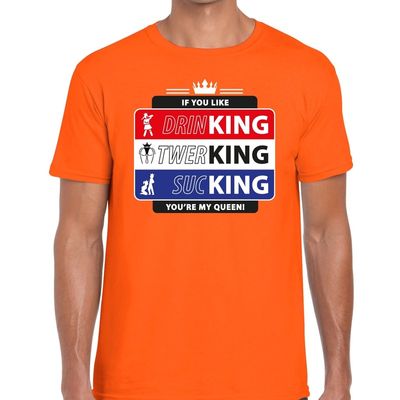 Oranje Kingsday If you like shirt voor heren