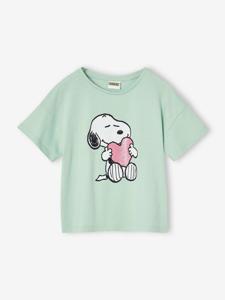 T-shirt Peanuts® Snoopy glitterhart blauwgroen