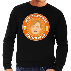 Oranje vereniging Prins Pils sweater zwart heren