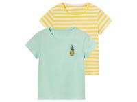 lupilu 2 Kinder T-shirts (munt/geel, 122/128)