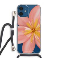 Pink Ellila Flower: iPhone 12 Transparant Hoesje met koord