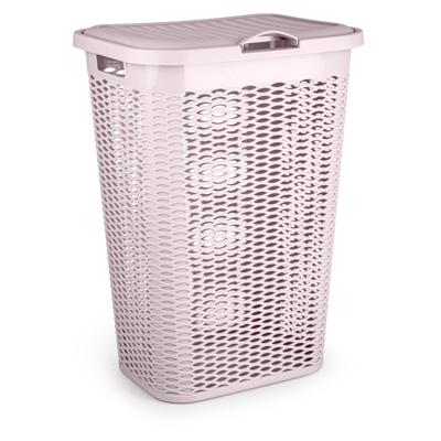 Wasmand Ventilation - met deksel - roze - kunststof - 51 liter - 43 x 35 x 61 cm