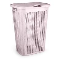 Wasmand Ventilation - met deksel - roze - kunststof - 51 liter - 43 x 35 x 61 cm